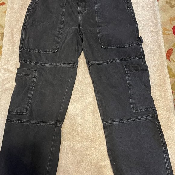 The Ragged Priest Back Slash Distressed High Rise Denim Mom Jeans